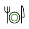Fork knife plant icon