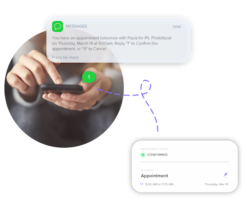 Person on smartphone receiving notifications from Cojilio