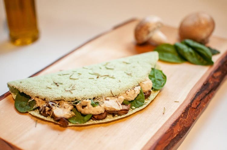 Tapi Go! spinach & mushroom crepe