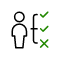 Person with checkmarks icon