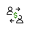 two people transaction icon