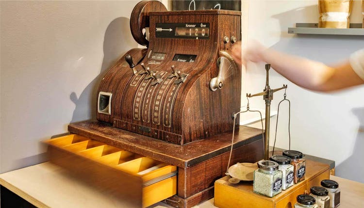 Antique cash register
