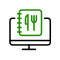 Online Ordering screen on computer icon