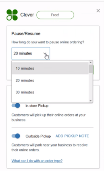 COLO pause online order