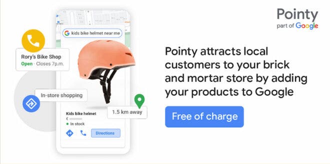 Google search results using Pointy on mobile