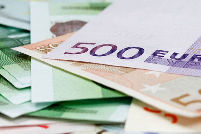 A pile of euros