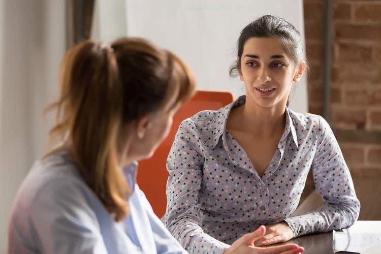 Two women in meeting