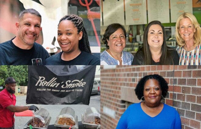 Clover merchants who run a catering business