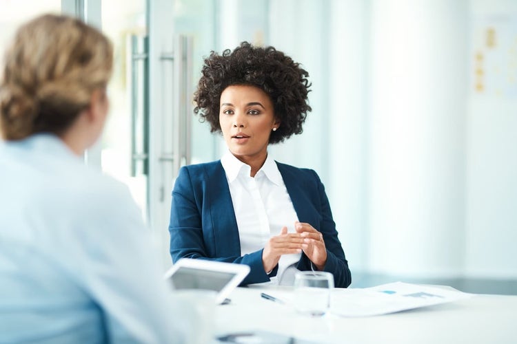 Two women in interview