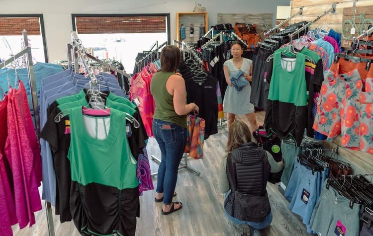 Women shopping at AK Cycle Chic
