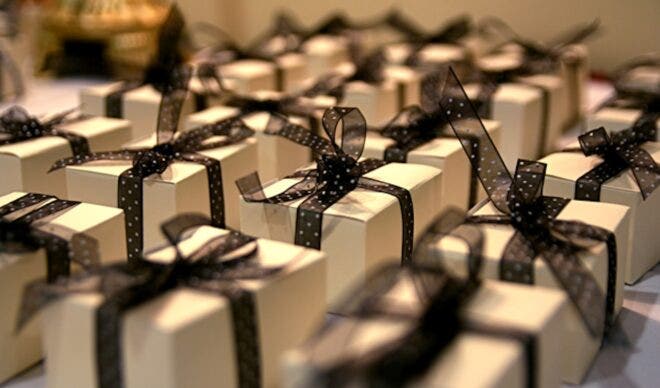 Group of holiday gifts