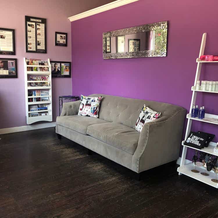 Interior view of Blushbaby Lash and Makeup Studio