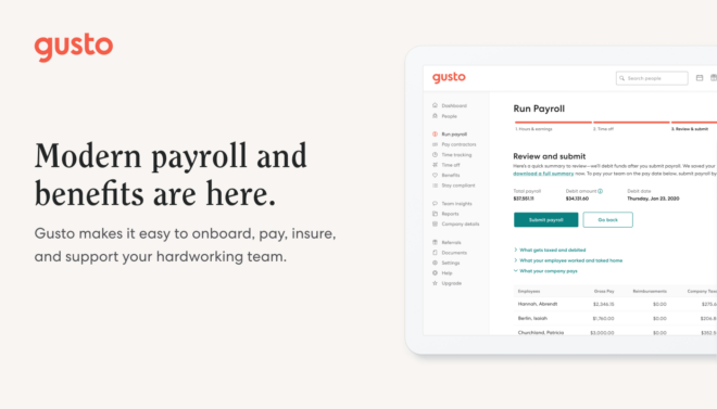 Gusto Payroll and Benefits