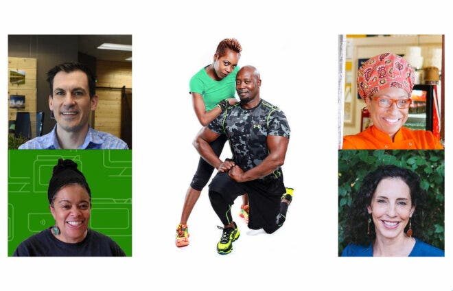 Collage of Clover merchants committed to wellbeing and community