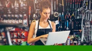 Digital Marketing 101 woman in bike shop