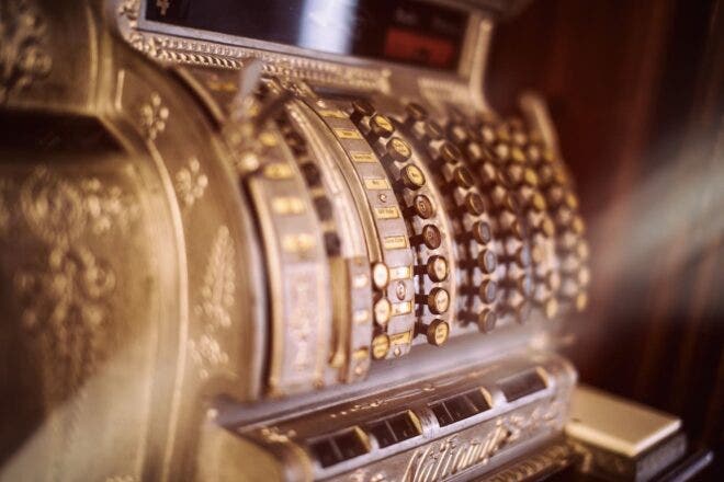 Antique cash register