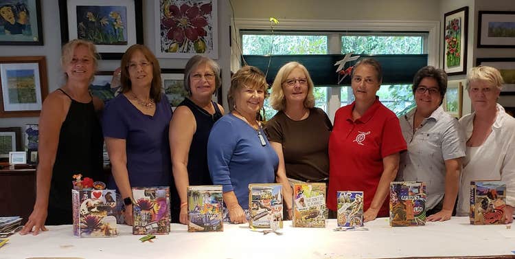 Participants in an Art as Therapy workshop