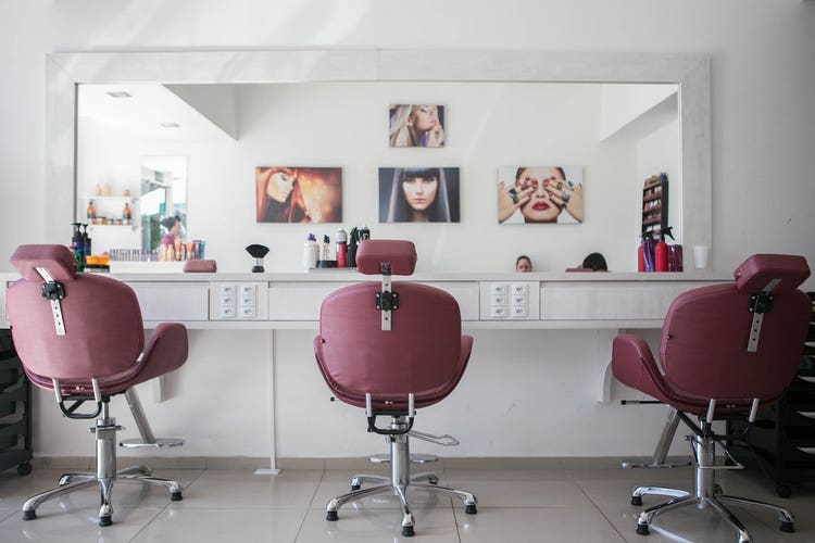 Three salon chairs