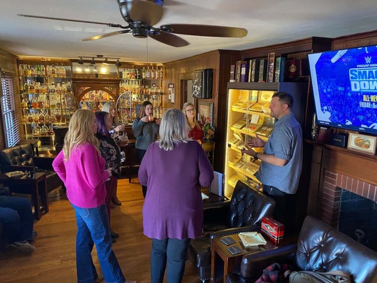 Group of ladies inside The Smoke and Oak