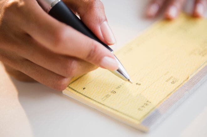 Writing a check