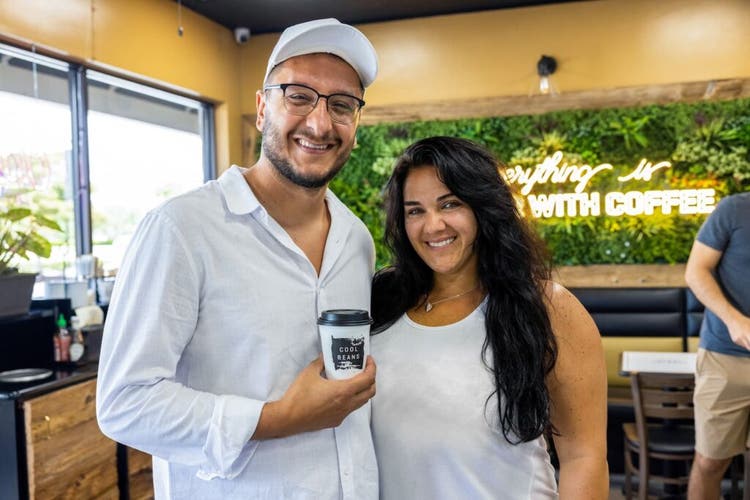 owner of winfield street coffee with wife