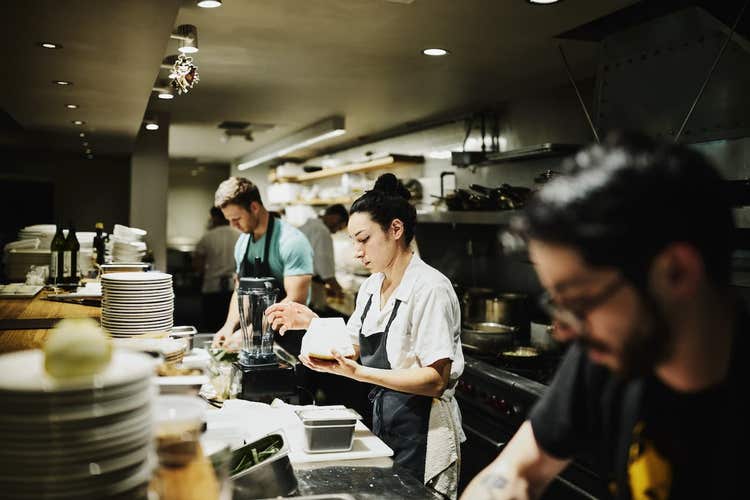 Chefs preparing food