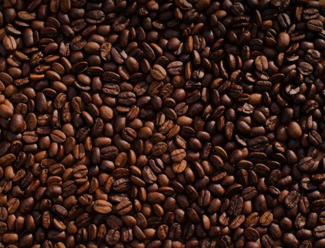 Pile of coffee beans