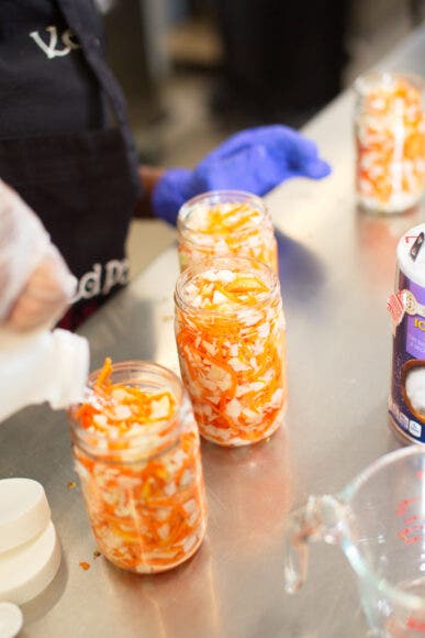 Jars of pikay fire slaw