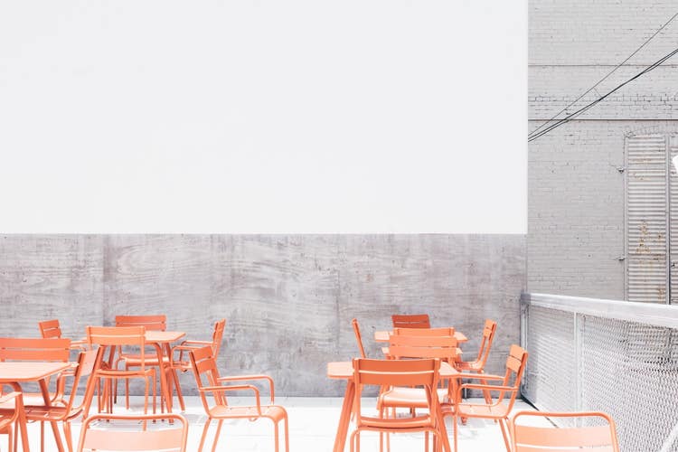 Tables in a quick service restaurant