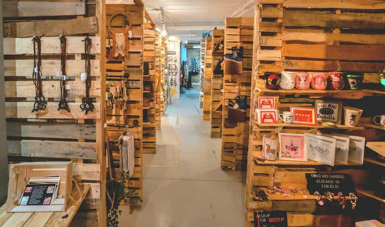 Interior view of The Hidden Gem market