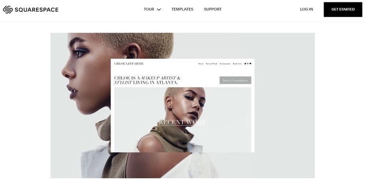 Squarespace homepage examples