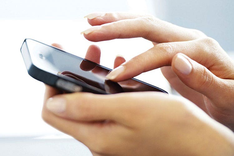 Touching phone screen