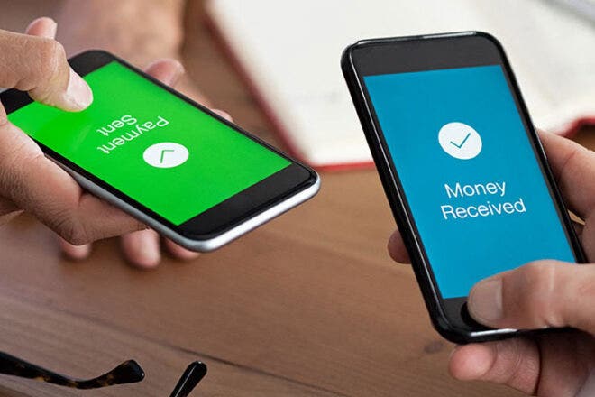 P2P transfer on two mobile phones