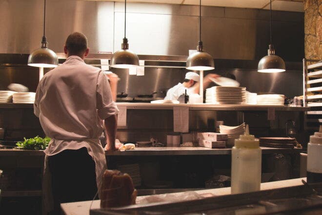 Chefs in kitchen