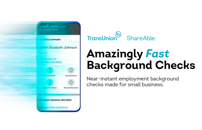 Background check interface on mobile