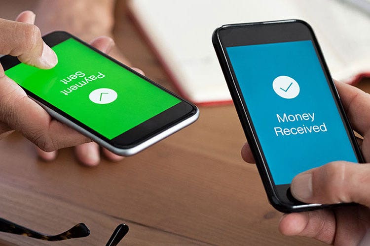 P2P transfer on two mobile phones