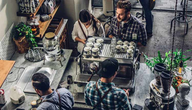 busy cafe