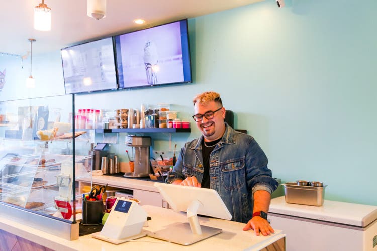 Man using Clover Station Duo