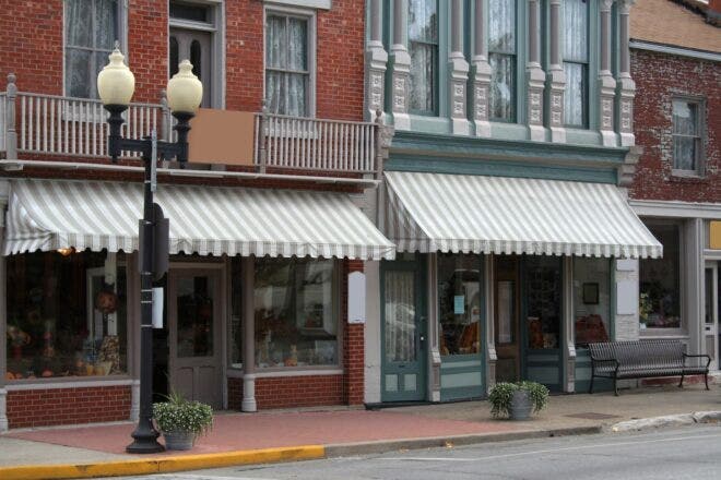 Main Street storefronts