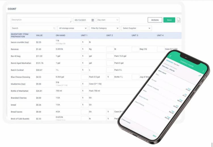 Interface of MarketMan with mobile phone