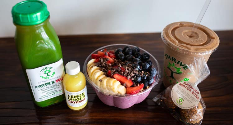 Thrive Juice Lab products