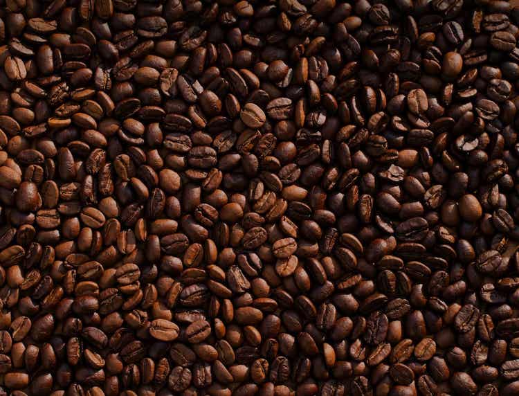 Pile of coffee beans