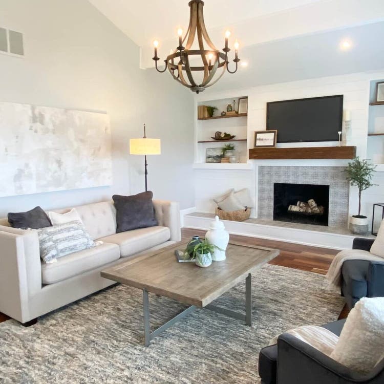 Family room designed by Fox Design & Staging