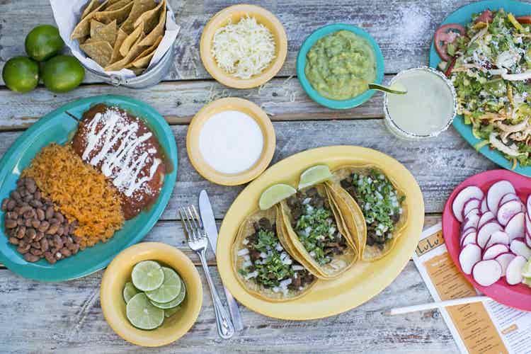 Plates from LuLu's Mexican Food
