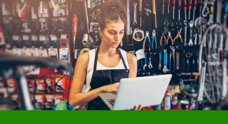 Digital Marketing 101 woman in bike shop