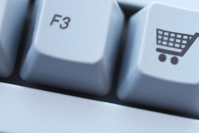 Shopping cart icon on keyboard