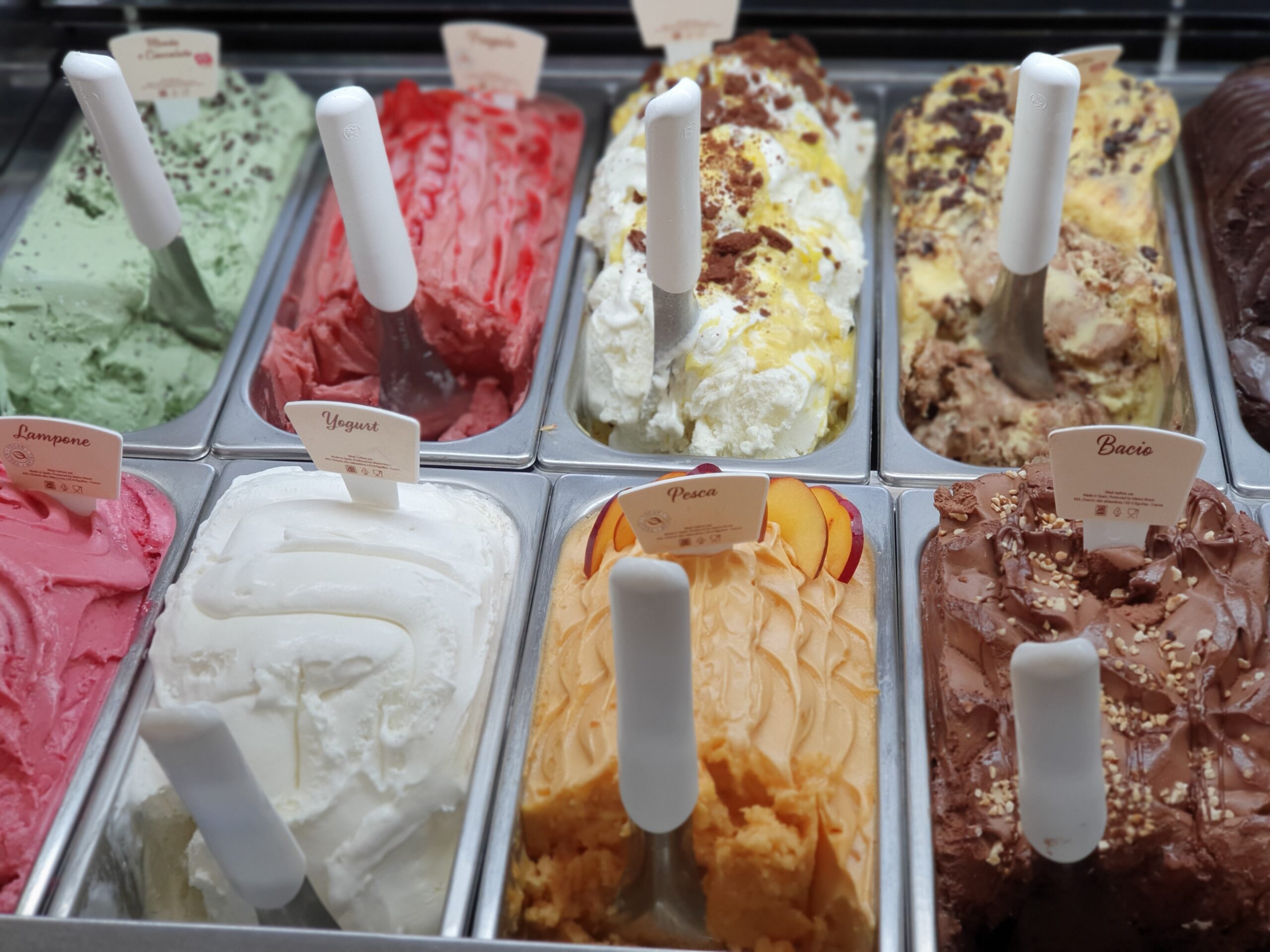 Eight flavors of gelato