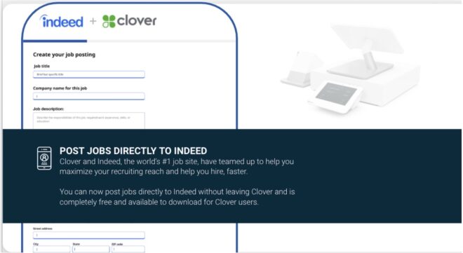 Indeed is now partnering with Clover