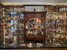 Bourbon cabinet at The Smoke and Oak