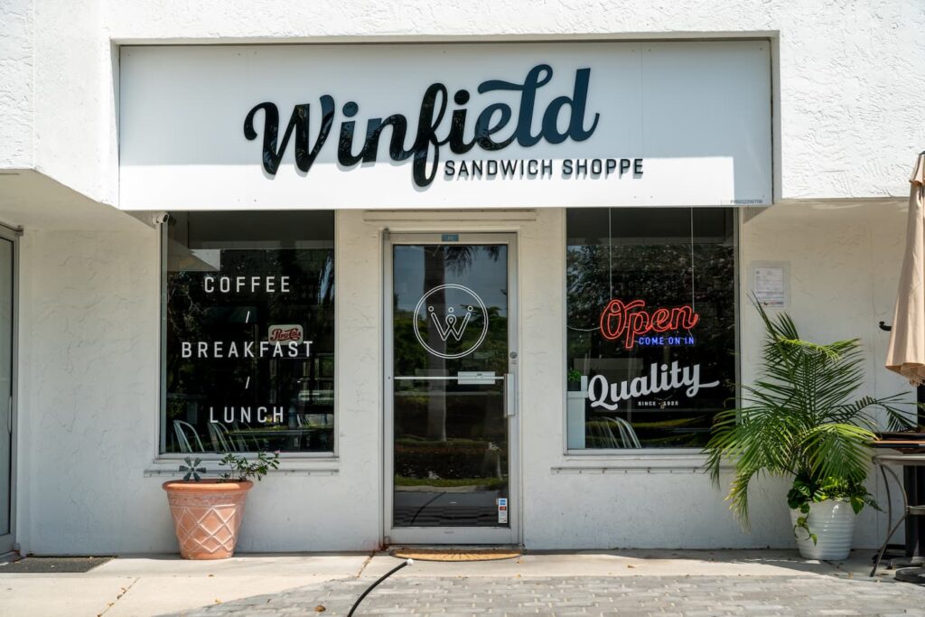 exterior of original winfield sandwich shoppe 